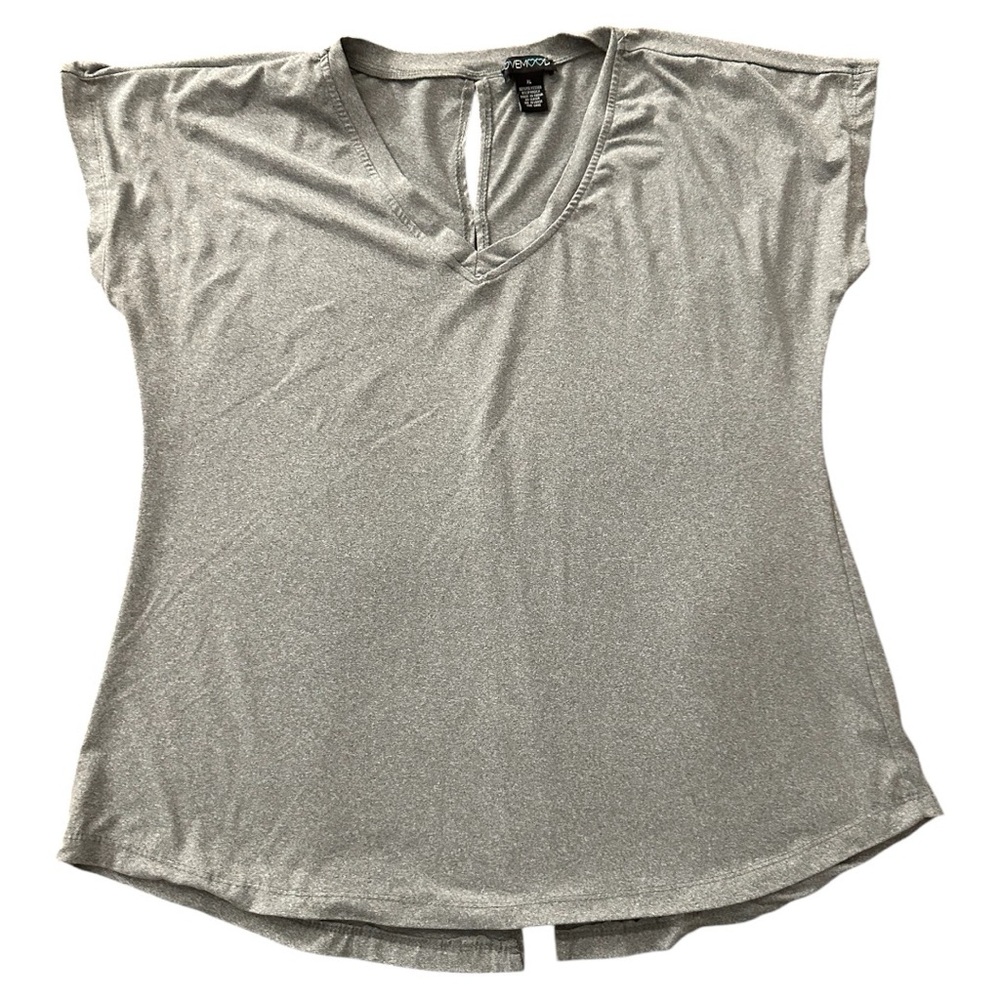 Lovemood Women  XL gray Open Back Workout Top Shirts - Yoga